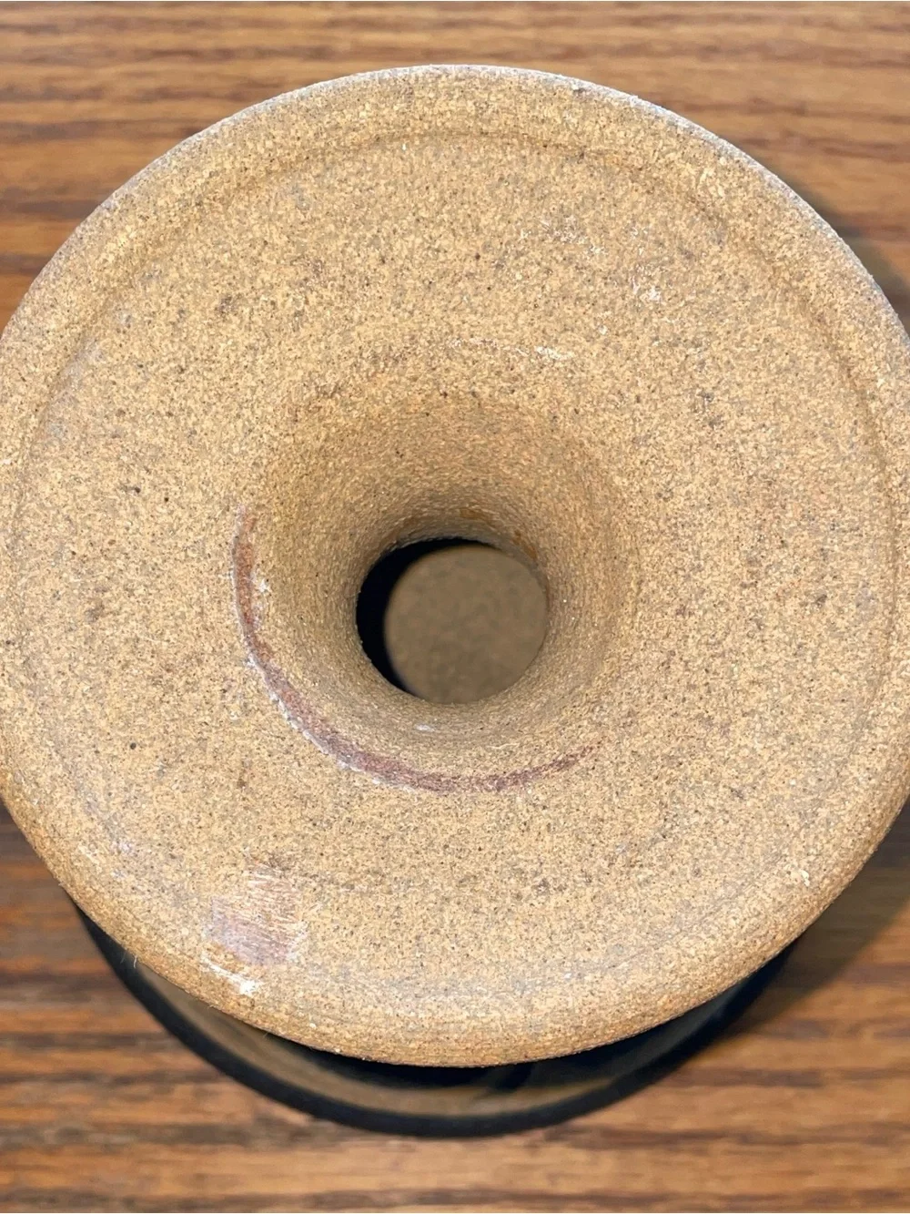 Vtg MCM Larry Terry Brown Oregon Studio Stoneware Pottery Candle Stick Holder